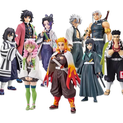 Anime Demon Slayer Kimetsu no Yaiba Kamado Tanjirou  Agatsuma Zenitsu Nezuko Warrior PVC Figure Action Model Toys In stock Hot