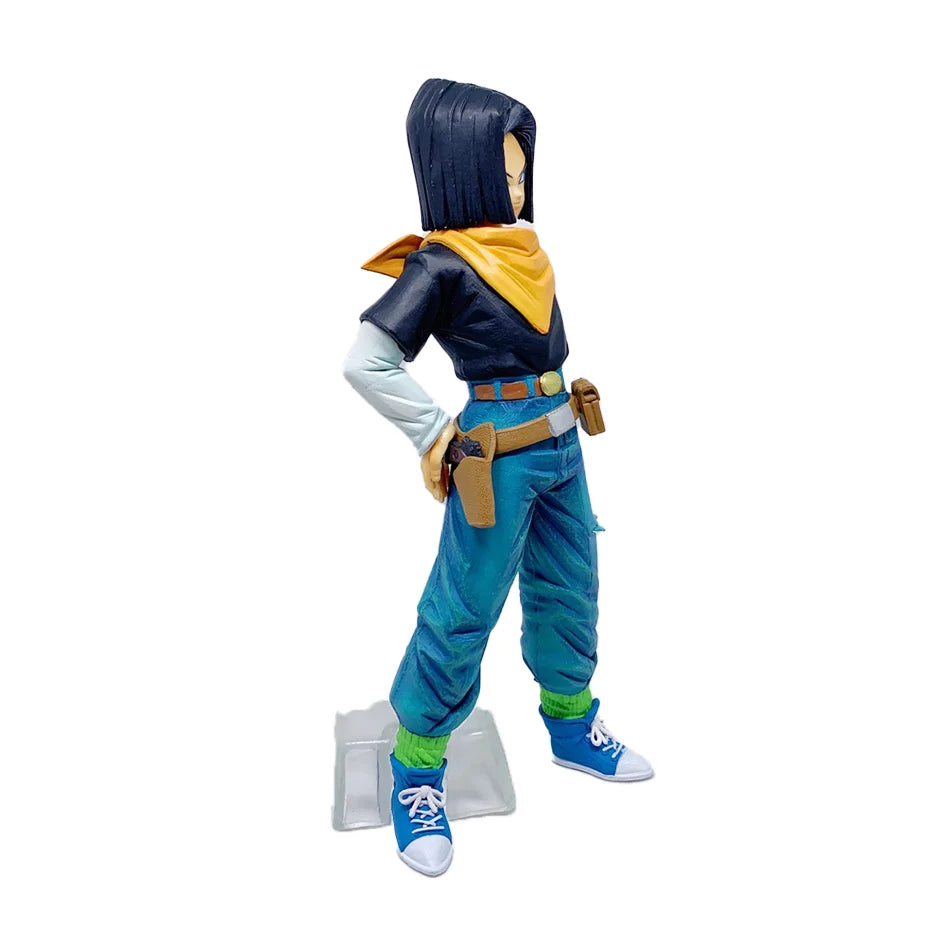 New 24CM Anime Dragon Ball Z Android 17 18 Figure Android 18 PVC Action Figures Collection Model Toys for Children Christmas