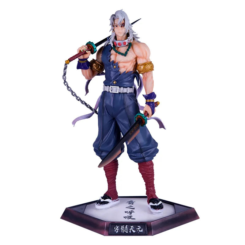 Anime Demon Slayer Doll Tsugikuni Yoriichi Kokushibo Daki Giyuutarou Hashibira Inosuke Uzui Tengen PVC Action Figures Toys Gifts