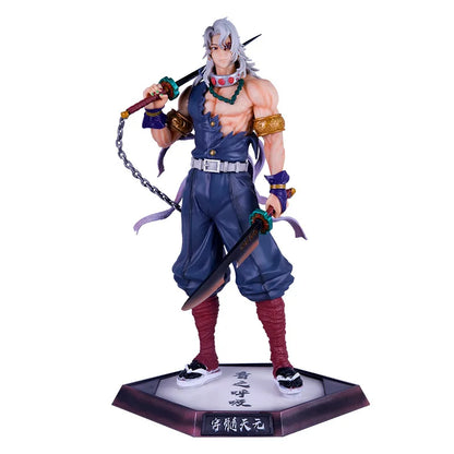 Anime Demon Slayer Doll Tsugikuni Yoriichi Kokushibo Daki Giyuutarou Hashibira Inosuke Uzui Tengen PVC Action Figures Toys Gifts