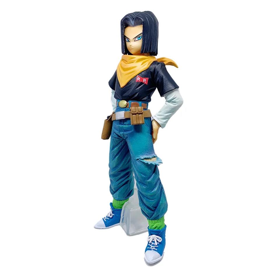 New 24CM Anime Dragon Ball Z Android 17 18 Figure Android 18 PVC Action Figures Collection Model Toys for Children Christmas