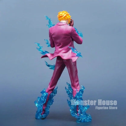 24cm/9.45in Anime ONE PIECE Figure Diable Jambe Sanji Action Figures Pvc Statue Desktop Ornamen Collection Model Toys Gifts