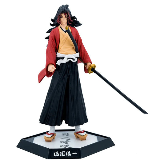 Anime Demon Slayer Doll Tsugikuni Yoriichi Kokushibo Daki Giyuutarou Hashibira Inosuke Uzui Tengen PVC Action Figures Toys Gifts
