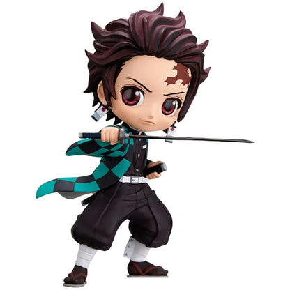 15cm Anime Demon Slayer Figure Doll Toy Nezuko Tanjirou Zenitsu Inosuke Kyoujurou Shinobu Giyuu Qposket Model Toy Kids Xmas Gift