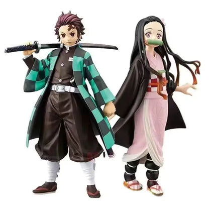 Anime Demon Slayer Kimetsu no Yaiba Kamado Tanjirou  Agatsuma Zenitsu Nezuko Warrior PVC Figure Action Model Toys In stock Hot