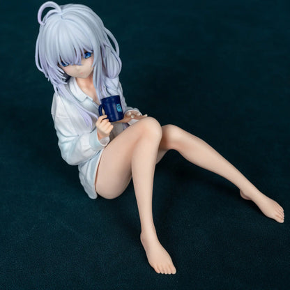 Hot The Journey Of Elaina Elaina Sitting In Pajamas Anime Girl Figure 11cm Model Statue Collection Desktop Decoration Toys