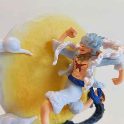 12cm One Piece Anime Figure Moon Fairy Nika Monkey D Luffy Gear 5 With Moon Light Action Figure Statue Model Collection Toys