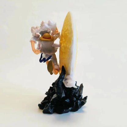 12cm One Piece Anime Figure Moon Fairy Nika Monkey D Luffy Gear 5 With Moon Light Action Figure Statue Model Collection Toys