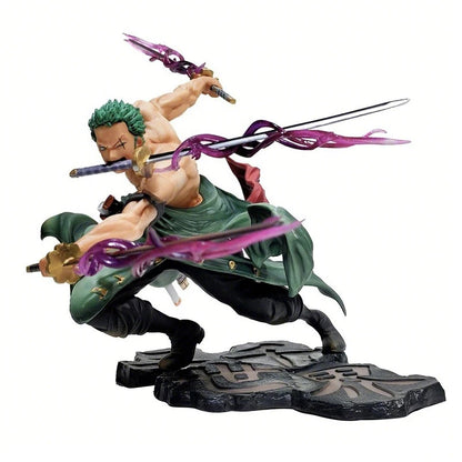 Hot One Piece 10cm Anime Figure GK Roronoa Zoro Three-blade Sa-maximum Manga Anime Statue Action Figure Collection Model Kid Toy