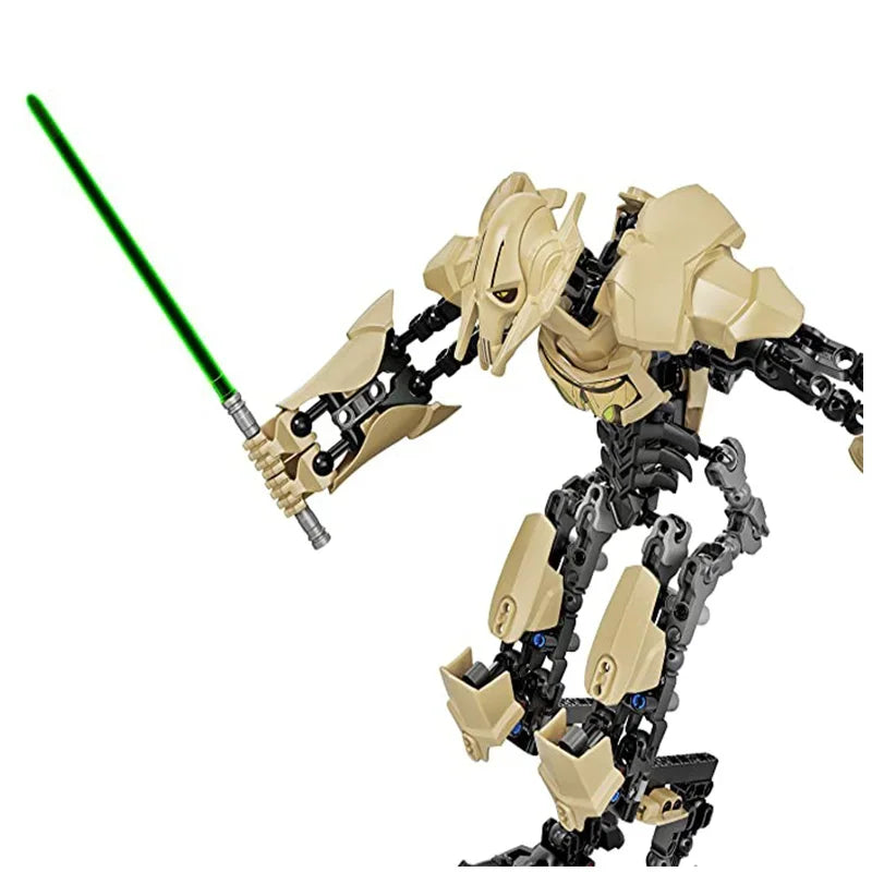 32cm Anime KSZ714 Star Toy General Robot Grievous With Lightsaber Hilt Combat Weapons Model Building Blocks Action Figure Gifts