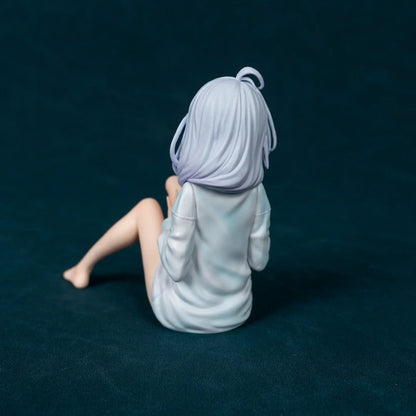 Hot The Journey Of Elaina Elaina Sitting In Pajamas Anime Girl Figure 11cm Model Statue Collection Desktop Decoration Toys