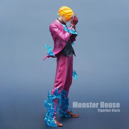 24cm/9.45in Anime ONE PIECE Figure Diable Jambe Sanji Action Figures Pvc Statue Desktop Ornamen Collection Model Toys Gifts