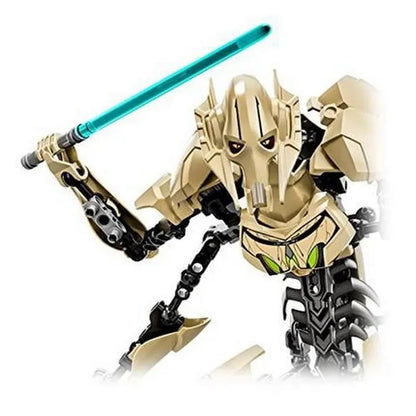 32cm Anime KSZ714 Star Toy General Robot Grievous With Lightsaber Hilt Combat Weapons Model Building Blocks Action Figure Gifts