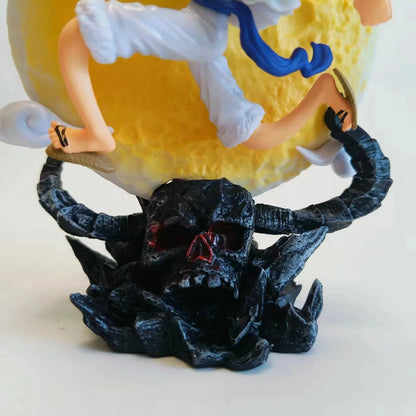 12cm One Piece Anime Figure Moon Fairy Nika Monkey D Luffy Gear 5 With Moon Light Action Figure Statue Model Collection Toys
