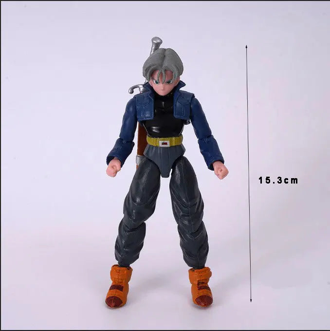 12-18CM Anime Dragon Ball Z Super Saiyan Son Goku Broly Vegeta Anime Action Figure Model Gifts Collectible Figurines for Kids