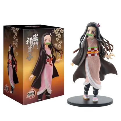 Anime Demon Slayer Kimetsu no Yaiba Kamado Tanjirou  Agatsuma Zenitsu Nezuko Warrior PVC Figure Action Model Toys In stock Hot