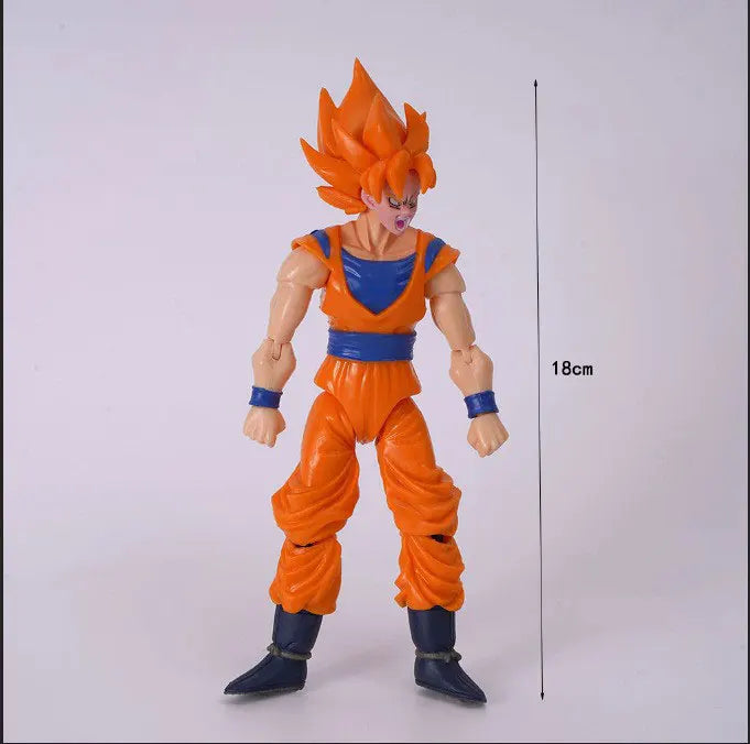 12-18CM Anime Dragon Ball Z Super Saiyan Son Goku Broly Vegeta Anime Action Figure Model Gifts Collectible Figurines for Kids