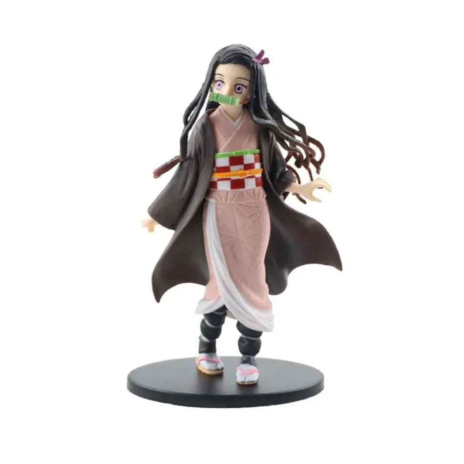 Anime Demon Slayer Kimetsu no Yaiba Kamado Tanjirou  Agatsuma Zenitsu Nezuko Warrior PVC Figure Action Model Toys In stock Hot
