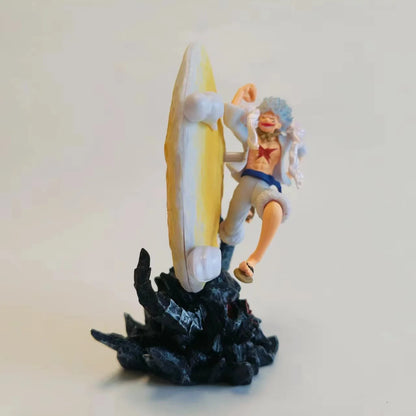 12cm One Piece Anime Figure Moon Fairy Nika Monkey D Luffy Gear 5 With Moon Light Action Figure Statue Model Collection Toys