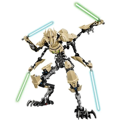32cm Anime KSZ714 Star Toy General Robot Grievous With Lightsaber Hilt Combat Weapons Model Building Blocks Action Figure Gifts