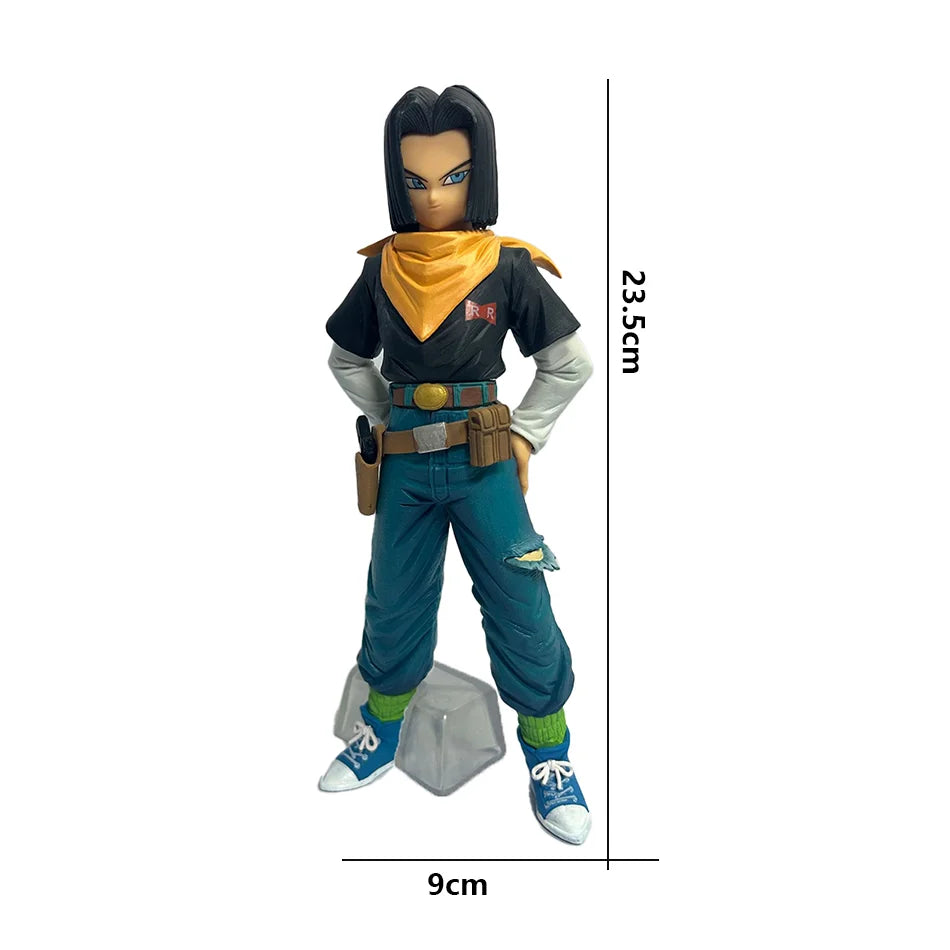 New 24CM Anime Dragon Ball Z Android 17 18 Figure Android 18 PVC Action Figures Collection Model Toys for Children Christmas