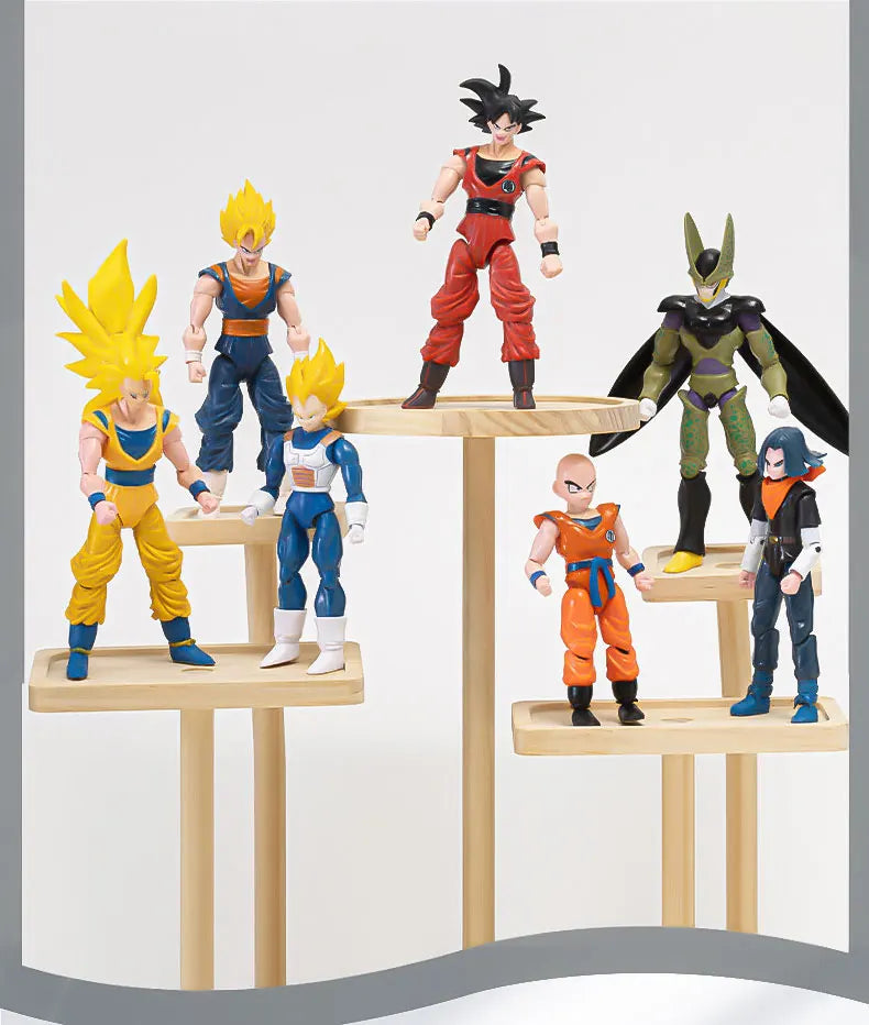 12-18CM Anime Dragon Ball Z Super Saiyan Son Goku Broly Vegeta Anime Action Figure Model Gifts Collectible Figurines for Kids