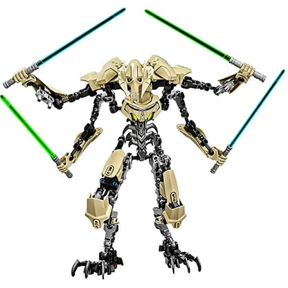 32cm Anime KSZ714 Star Toy General Robot Grievous With Lightsaber Hilt Combat Weapons Model Building Blocks Action Figure Gifts