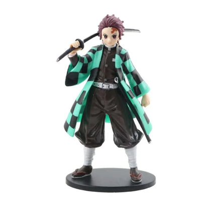 Anime Demon Slayer Kimetsu no Yaiba Kamado Tanjirou  Agatsuma Zenitsu Nezuko Warrior PVC Figure Action Model Toys In stock Hot