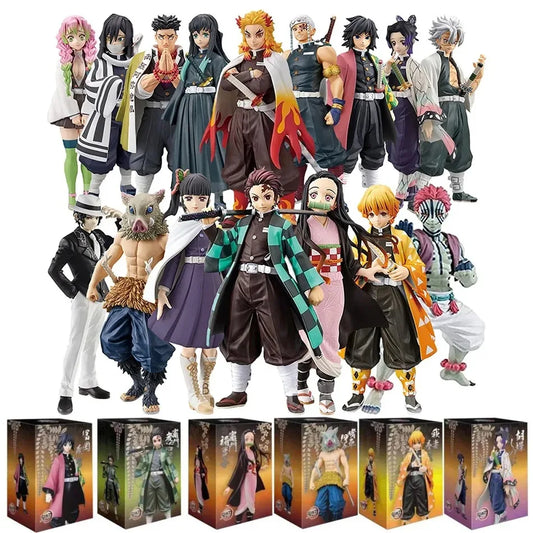 Anime Demon Slayer Kimetsu no Yaiba Kamado Tanjirou  Agatsuma Zenitsu Nezuko Warrior PVC Figure Action Model Toys In stock Hot