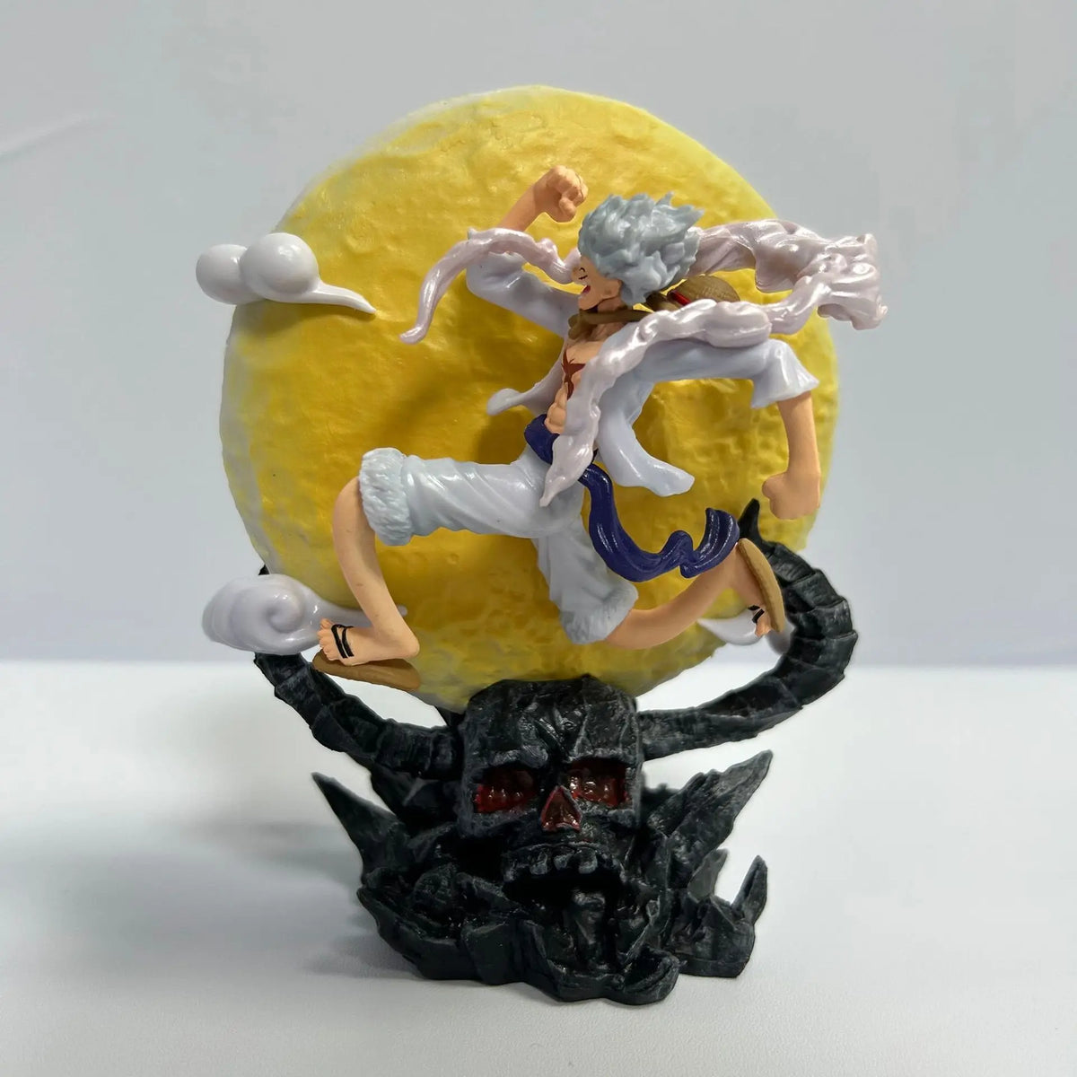 12cm One Piece Anime Figure Moon Fairy Nika Monkey D Luffy Gear 5 With Moon Light Action Figure Statue Model Collection Toys