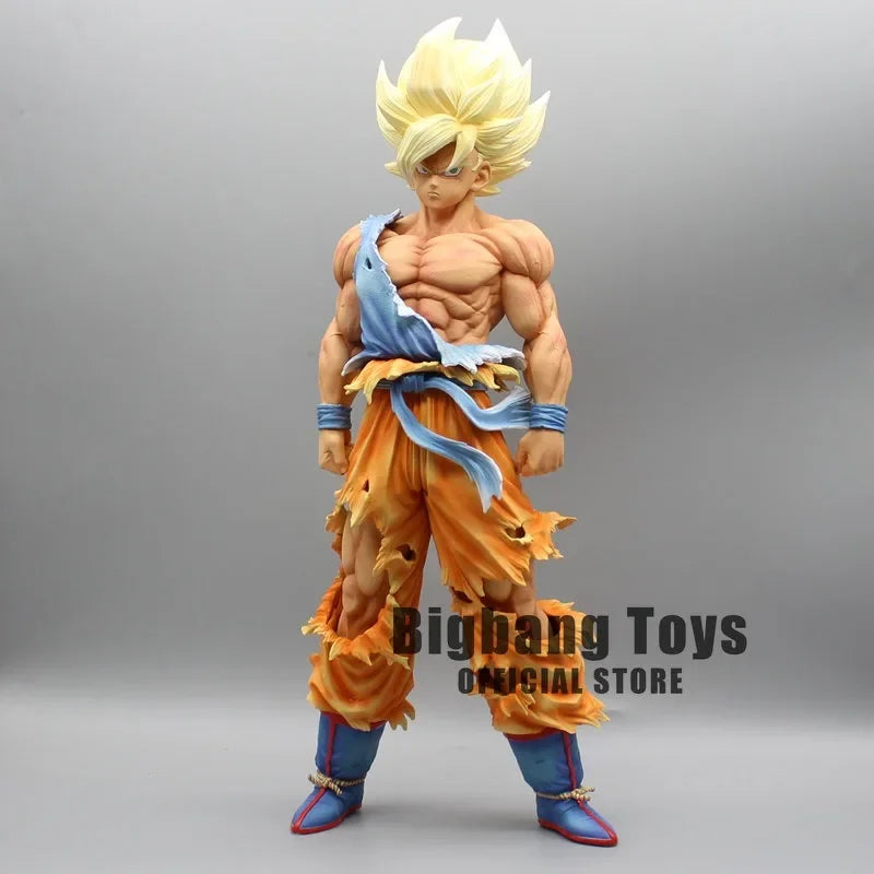 28cm Dragon Ball Z Figure Goku Anime Figures First Super Saiyan Gk Blood coating Gokou PVC Model Toys Doll Collectible Gifts