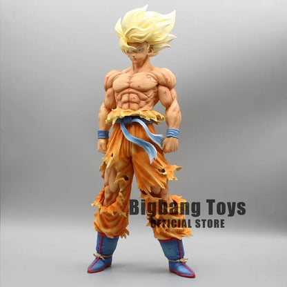 28cm Dragon Ball Z Figure Goku Anime Figures First Super Saiyan Gk Blood coating Gokou PVC Model Toys Doll Collectible Gifts